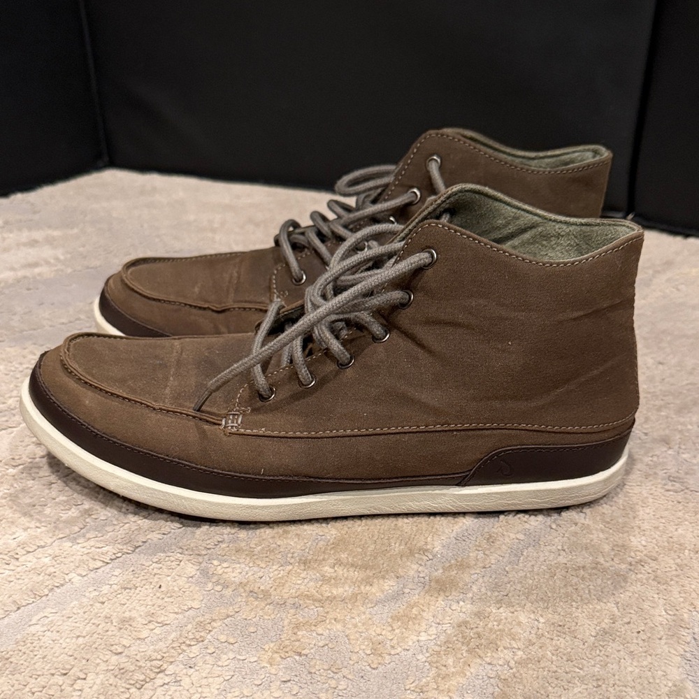 $139 Men's OLAKAI "Nalukai Kapa" Waxed Canvas Chukka BOOTS‎ sz 11.5 GUc